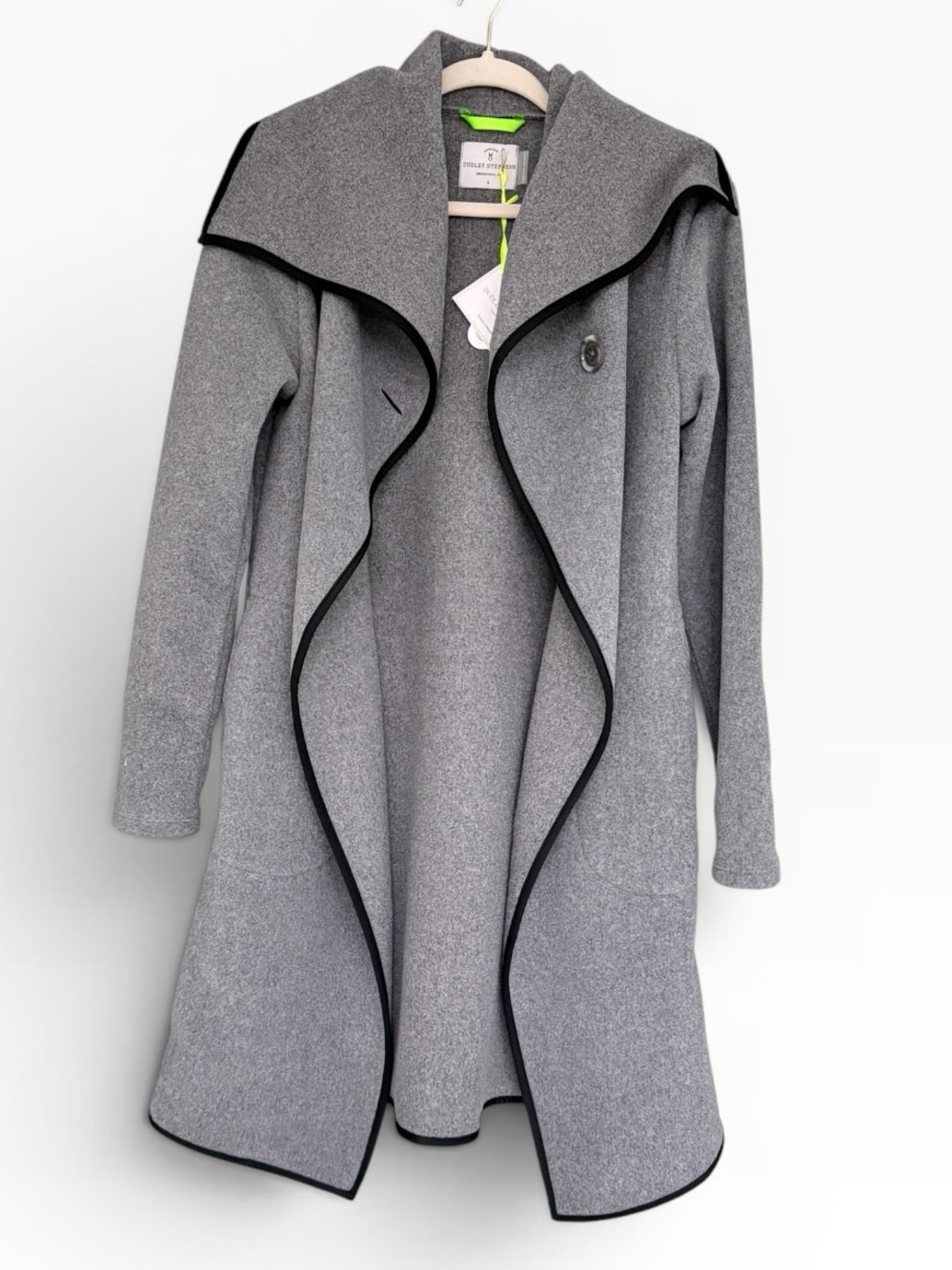0630 Dudley Stephens Mayfield Jacket Charcoal Grey Vello Fleece Small NWT - Picture 6 of 7
